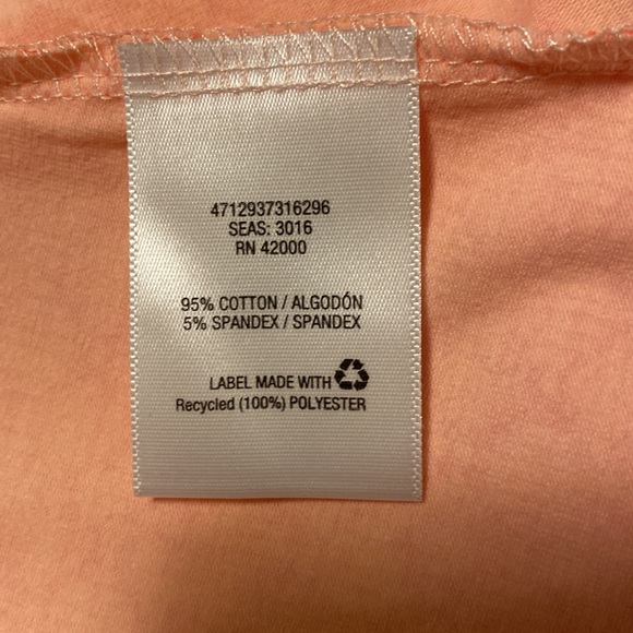 NWT Basic Editions Orange Stretchy Tank Top with built in Bra, size XL - Picture 4 of 5